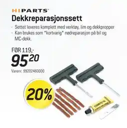 Thansen Dekkreparasjonssett tilbud