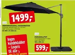jem & fix HENGEPARASOLL WASHINGTON tilbud