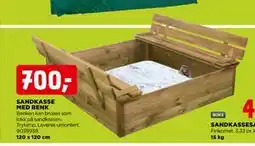 jem & fix SANDKASSE MED BENK tilbud
