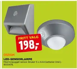 jem & fix LED-SENSORLAMPE tilbud