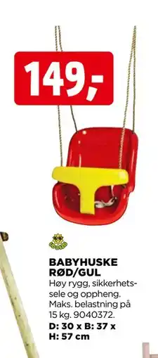 jem & fix BABYHUSKE RØD/GUL tilbud