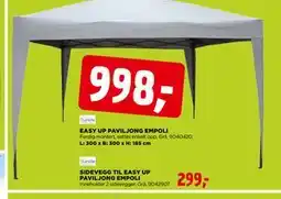 jem & fix SIDEVEGG TIL EASY UP PAVILJONG EMPOLI tilbud