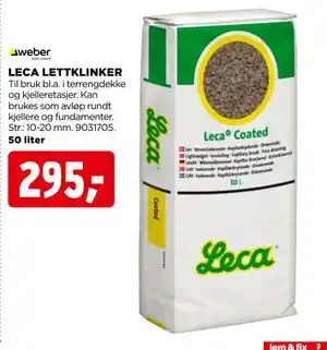 jem & fix LECA LETTKLINKER tilbud