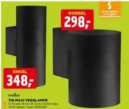 jem & fix TIN MAXI VEGGLAMPE tilbud