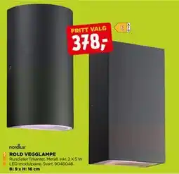 jem & fix ROLD VEGGLAMPE tilbud