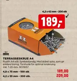 jem & fix TERRASSESKRUE A4 tilbud