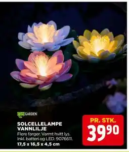 jem & fix SOLCELLELAMPE VANNLILJE tilbud
