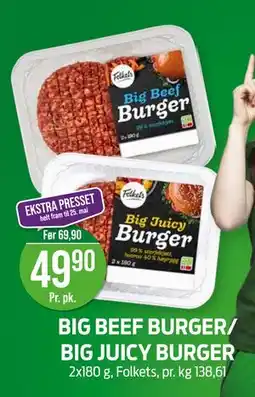 Kiwi BIG BEEF BURGER/ BIG JUICY BURGER tilbud