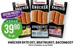 Kiwi KNÄCKER EKTE OST, BRATWURST, BACON&OST tilbud