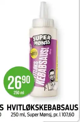 Kiwi HVITLØKSKEBABSAUS tilbud