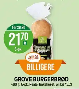 Kiwi GROVE BURGERBRØD tilbud
