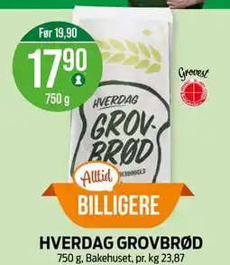 Kiwi HVERDAG GROVBRØD tilbud