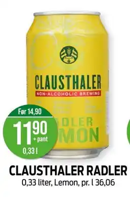 Kiwi CLAUSTHALER RADLER tilbud