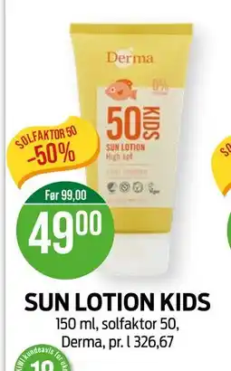 Kiwi SUN LOTION KIDS tilbud