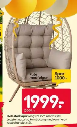 Rusta Hvilestol Capri tilbud