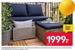 Rusta Loungesofa Torino tilbud