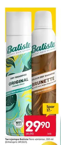 Rusta Tørrsjampo Batiste tilbud