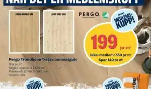 Obs Bygg Pergo Trondheim 1-stav laminatgulv tilbud