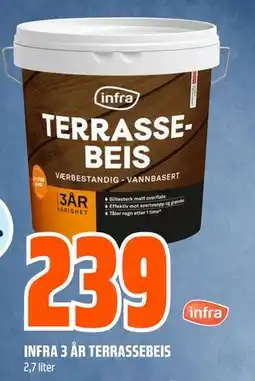 Obs Bygg INFRA 3 ÅR TERRASSEBEIS tilbud
