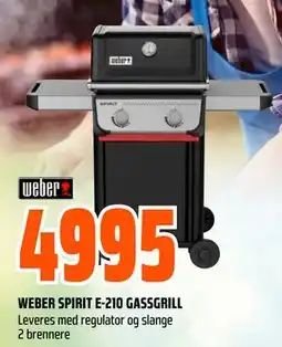Obs Bygg WEBER SPIRIT E-210 GASSGRILL tilbud