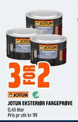 Obs Bygg JOTUN EKSTERIØR FARGEPRØVE tilbud