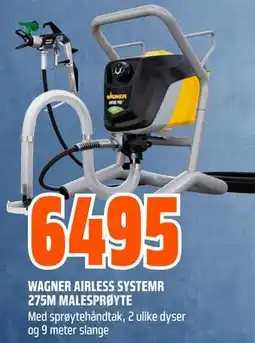 Obs Bygg WAGNER AIRLESS SYSTEMR 275M MALESPRØYTE tilbud