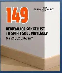 Obs Bygg BERRYALLOC SOKKELLIST TIL SPIRIT SOUL VINYLGULV tilbud
