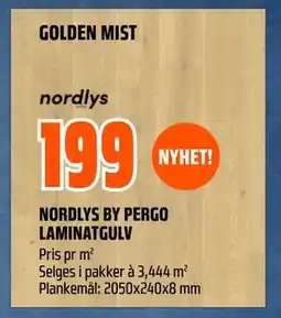 Obs Bygg NORDLYS BY PERGO LAMINATGULV tilbud