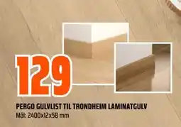 Obs Bygg PERGO GULVLIST TIL TRONDHEIM LAMINATGULV tilbud