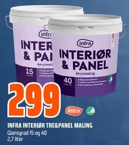 Obs Bygg INFRA INTERIØR TRE&PANEL MALING tilbud