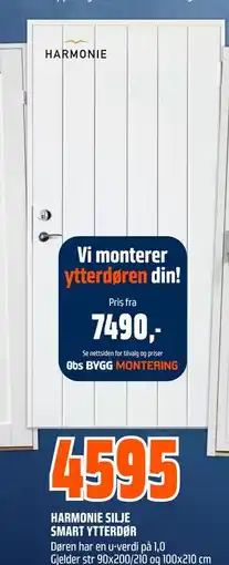 Obs Bygg HARMONIE SILJE SMART YTTERDØR tilbud