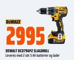 Obs Bygg DEWALT DCD796P2 SLAGDRILL tilbud