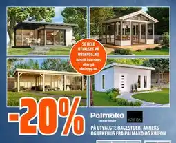 Obs Bygg 20% PÅ UTVALGTE HAGESTUER, ANNEKS OG LEKEHUS FRA PALMAKO OG KRIFON tilbud