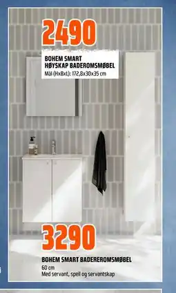 Obs Bygg BOHEM SMART HØYSKAP BADEROMSMØBEL tilbud