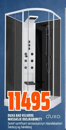 Obs Bygg DUXA BAD VELVÆRE MASSASJE DUSJKABINETT tilbud