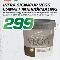Coop Byggmix INFRA SIGNATUR VEGG 05/MATT INTERIØRMALING tilbud