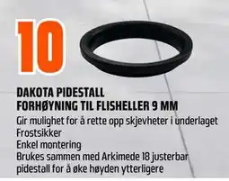 Obs Bygg DAKOTA PIDESTALL FORHØYNING TIL FLISHELLER 9. MM tilbud
