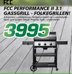 Coop Byggmix FCC PERFORMANCE II 3.1 GASSGRILL - FOLKEGRILLEN! tilbud