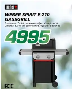 Coop Byggmix WEBER SPIRIT E-210 GASSGRILL tilbud