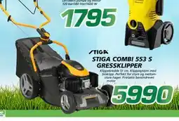 Coop Byggmix STIGA COMBI 553 S GRESSKLIPPER tilbud