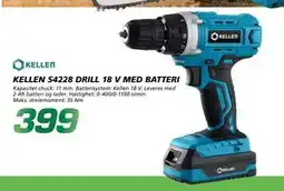 Coop Byggmix KELLEN 54228 DRILL 18 V MED BATTERI tilbud