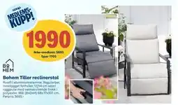 Coop Byggmix Bohem Tiller reclinerstol tilbud