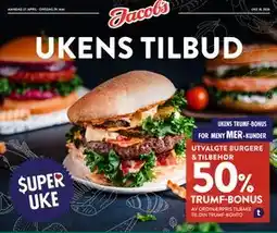 Jacobs UTVALGTE BURGERE & TILBEHØR tilbud