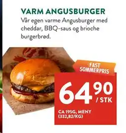 Jacobs VARM ANGUSBURGER tilbud