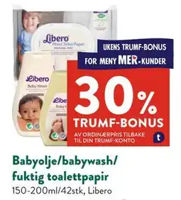 Jacobs Babyolje/babywash/ fuktig toalettpapir tilbud