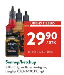 Jacobs Sennep/ketchup tilbud