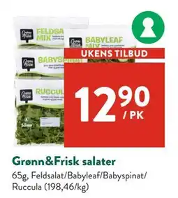 Jacobs Grønn&Frisk salater tilbud