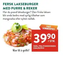 Jacobs FERSK LAKSEBURGER MED PURRE & REKER tilbud