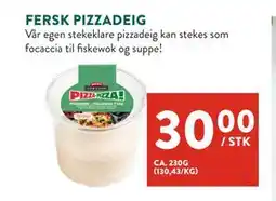 Jacobs FERSK PIZZADEIG tilbud