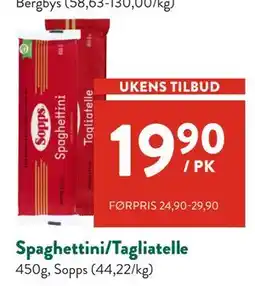 Jacobs Spaghettini/Tagliatelle tilbud